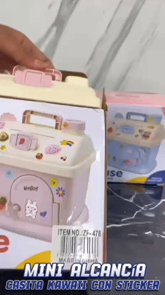 Alcancía Infantil De Casita Con Stickers 🎁 Regalo Perfecto Para Niños Y Niñas