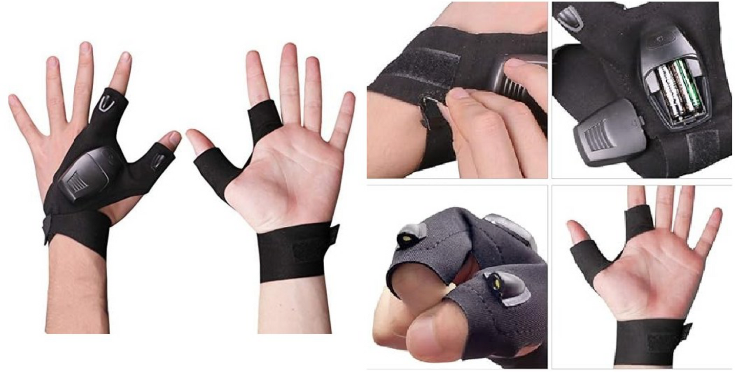 Guante de Trabajo con Linterna | Ilumina Zonas de Difícil Acceso