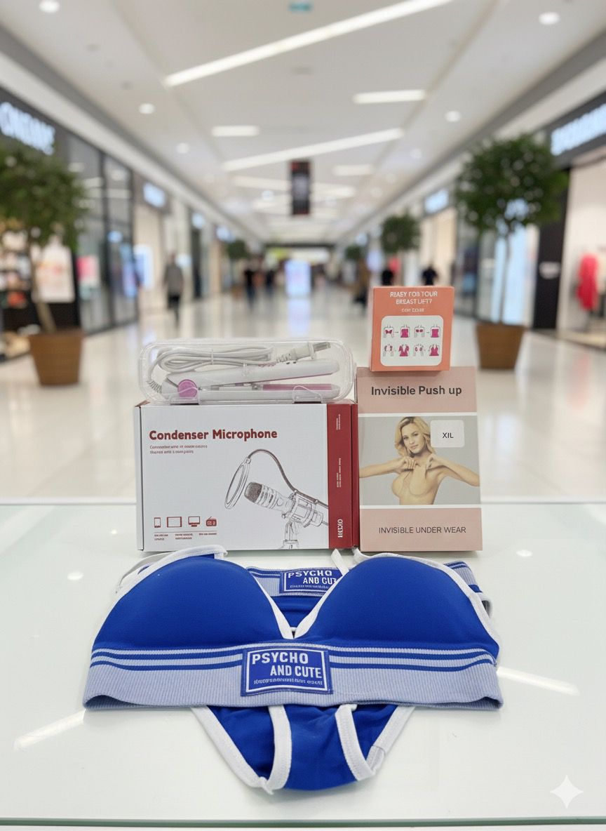 COMBO MICROFONO PROFESIONAL+CONJUNTO ROPA INTERIOR+CINTA LEVANTA+MINI PLANCHA+BRASIER PUSH